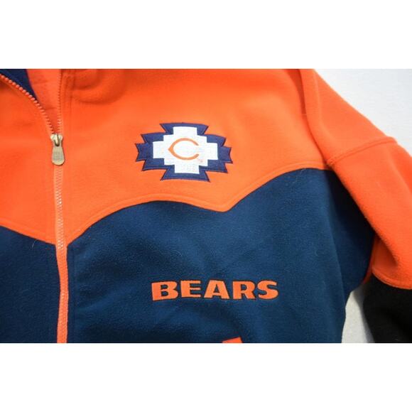 VTG 80's 90's Pro Elite Chicago Bears Full Zip Fleece Jacket Mens Size XL - Picture 8 of 14